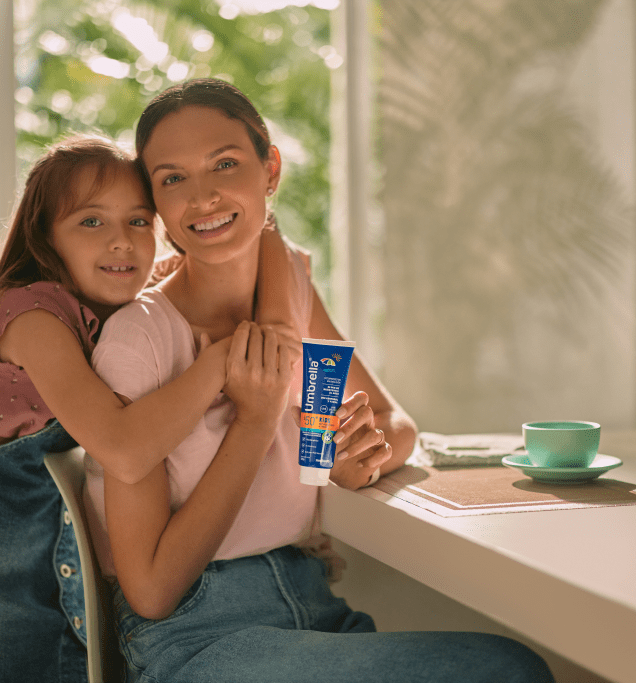 umbrella en el hogar para el cuidado de la piel
